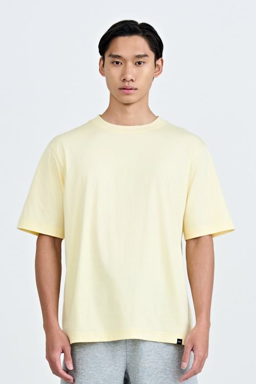 (A) Essential Crew Neck Tee - Light Yellow