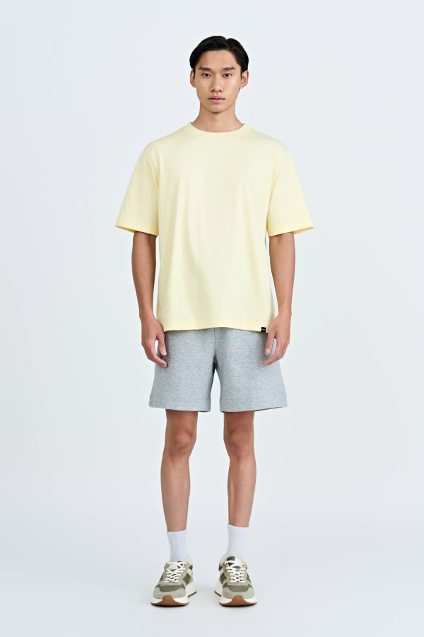 (A) Essential Crew Neck Tee - Light Yellow