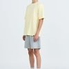 (A) Essential Crew Neck Tee - Light Yellow