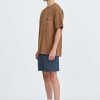 Utility Contrast Pocket Stitch Tee - Coffee