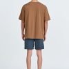 Utility Contrast Pocket Stitch Tee - Coffee