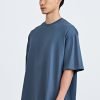 Dual Fabric Oversized Tee - Dark Grey