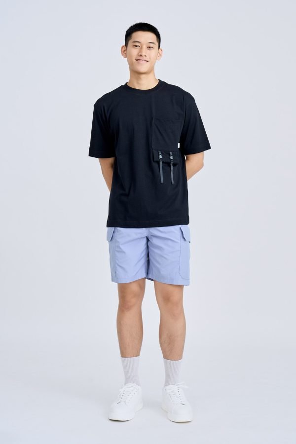 Utility Roll-Up Pocket Tee - Black