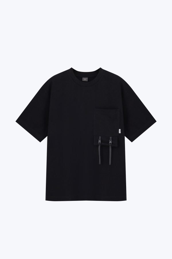 Utility Roll-Up Pocket Tee - Black