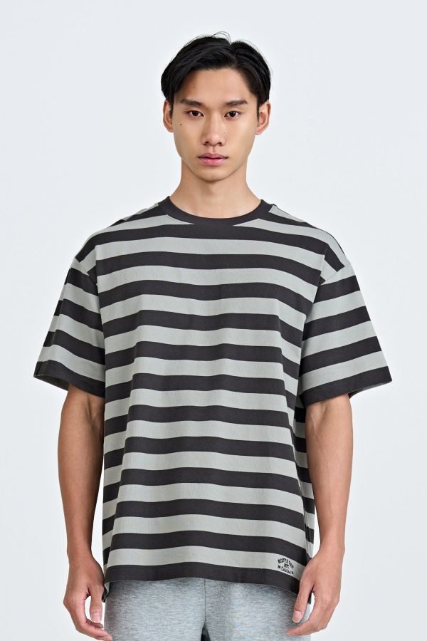 (C) Broad Stripes Tee - Grey