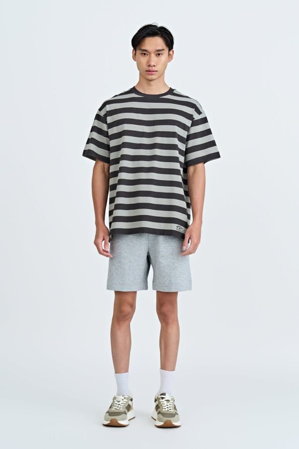 (C) Broad Stripes Tee - Grey