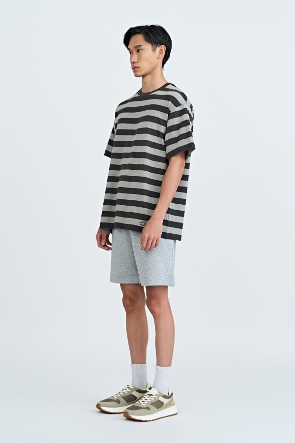 (C) Broad Stripes Tee - Grey