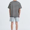 (C) Broad Stripes Tee - Grey