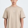 (A) Jersey "Beach Club" Embroidery Tee - Taupe