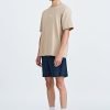 (A) Jersey "Beach Club" Embroidery Tee - Taupe