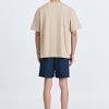 (A) Jersey "Beach Club" Embroidery Tee - Taupe