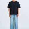 (A) Jersey "Cocktail Anytime" Embroidery Tee - Black