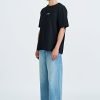 (A) Jersey "Cocktail Anytime" Embroidery Tee - Black