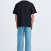 (A) Jersey "Cocktail Anytime" Embroidery Tee - Black