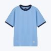 (A) Relaxed Fit Tee With Vacay Label - Sky Blue