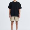 (C) Oversized Waffle Jersey Tee - Black
