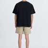 (C) Oversized Waffle Jersey Tee - Black