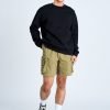 Cotton Blend Crew Neck Sweater